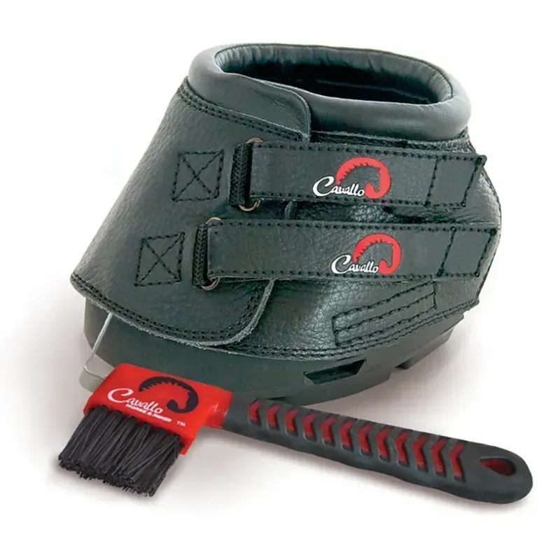 Cavallo Simple Boot Slim With FOC Hoof Pick and Brush Black-1