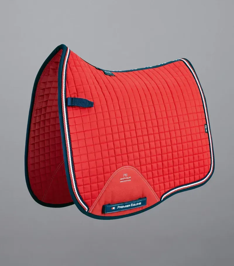 Premier Equine Close Contact European Cotton Dressage Square in Red