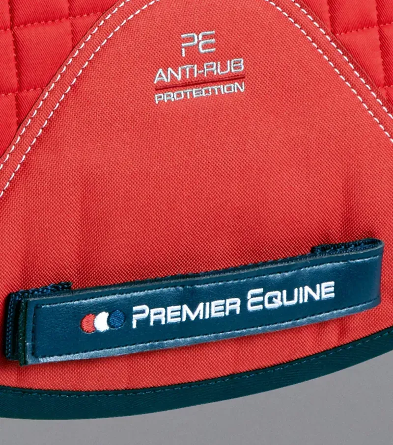 Premier Equine Close Contact European Cotton Dressage Square in Red-4