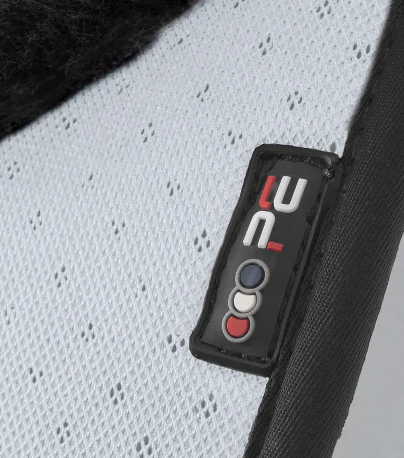 Premier Equine Close Contact Airtechnology Shockproof Wool Dressage Square in White/Black-1