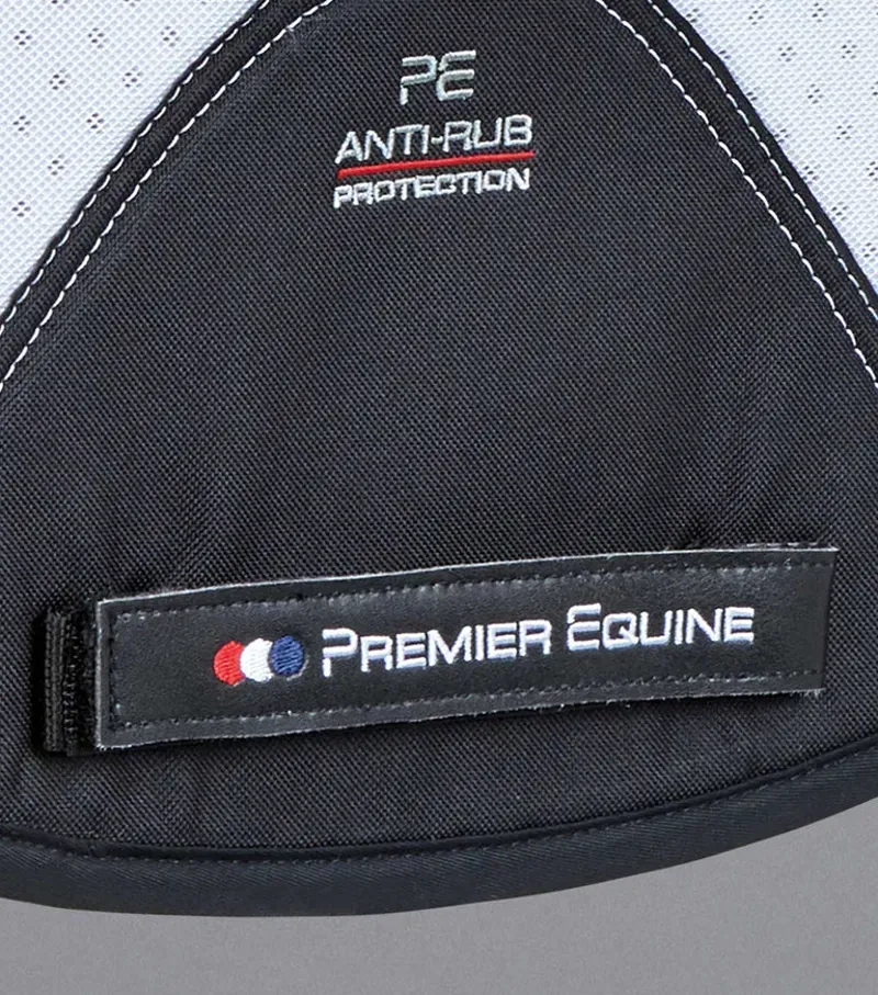 Premier Equine Close Contact Airtechnology Shockproof Wool Dressage Square in White/Black-4