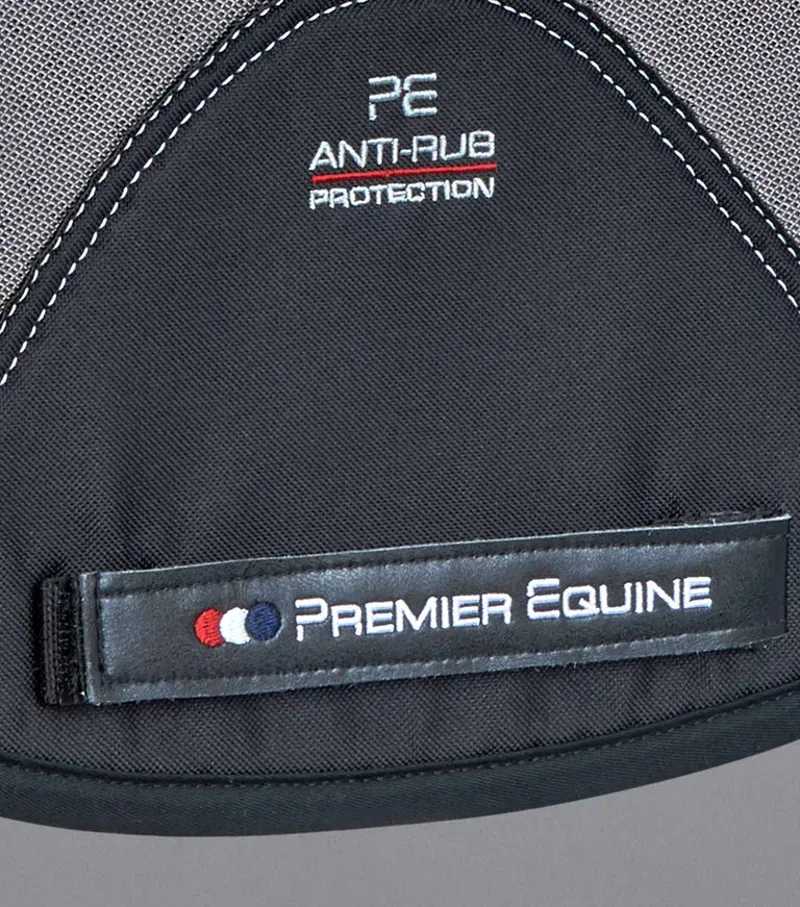 Premier Equine Close Contact Airtechnology Shockproof Wool Dressage Square in Grey/Black-2