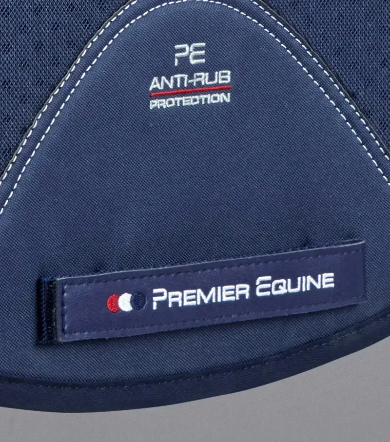 Premier Equine Close Contact Airtechnology Shockproof Wool Dressage Square in Navy/Grey-4