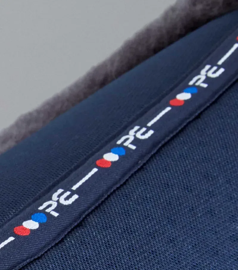 Premier Equine Close Contact Airtechnology Shockproof Wool Dressage Square in Navy/Grey-5