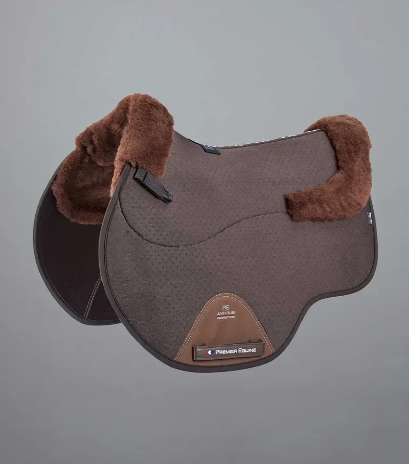 Premier Equine Close Contact Airtechnology Shockproof Wool GP/Jump Square in Brown/Brown
