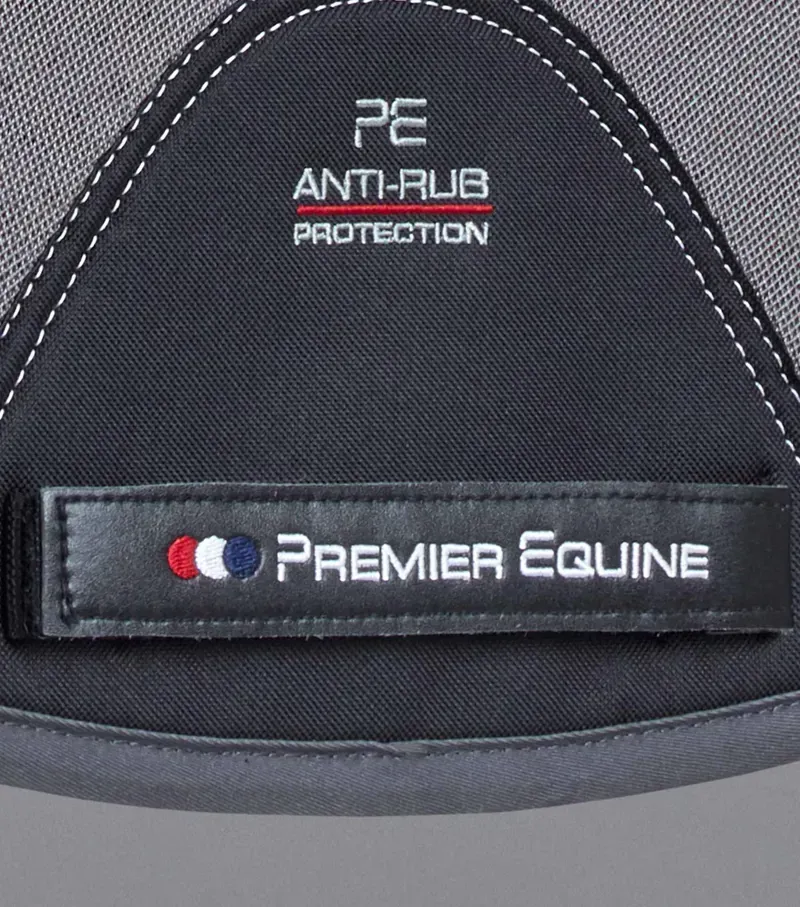Premier Equine Close Contact Airtechnology Shockproof Wool GP/Jump Square in Grey/Black-4