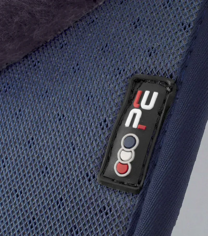 Premier Equine Close Contact Airtechnology Shockproof Wool GP/Jump Square in Navy/Grey-1