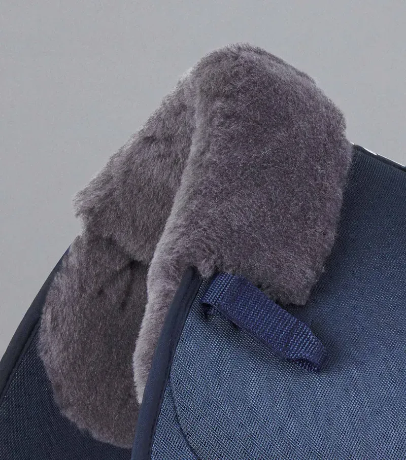 Premier Equine Close Contact Airtechnology Shockproof Wool GP/Jump Square in Navy/Grey-2