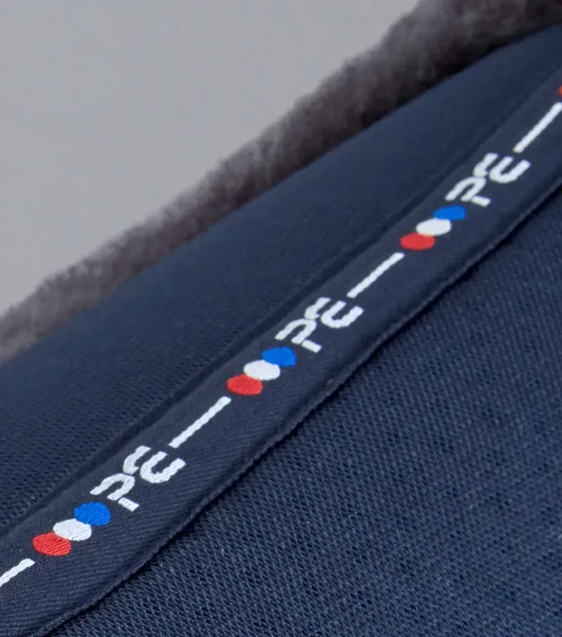 Premier Equine Close Contact Airtechnology Shockproof Wool GP/Jump Square in Navy/Grey-5