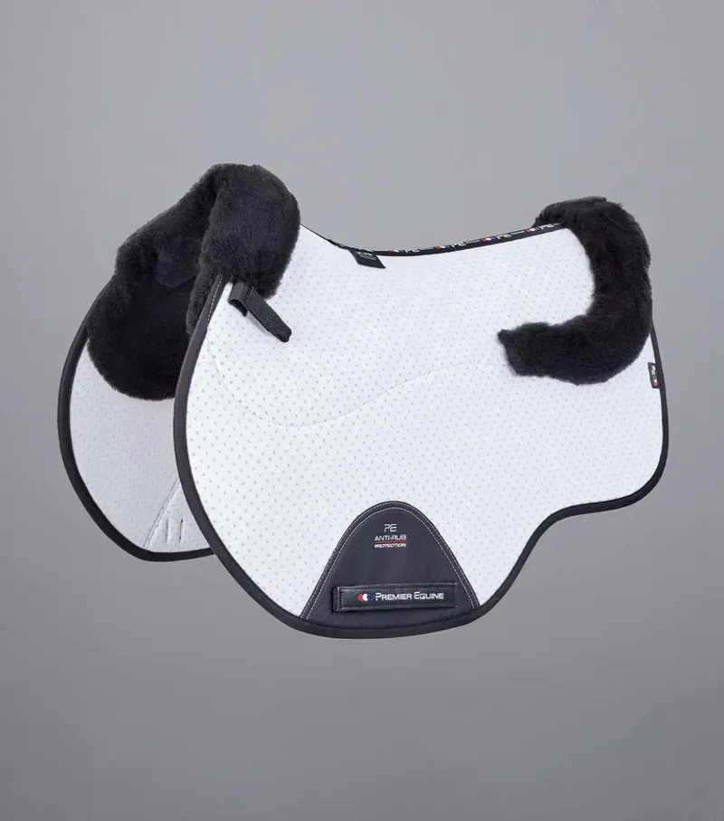 Premier Equine Close Contact Airtechnology Shockproof Wool GP/Jump Square in White/Black