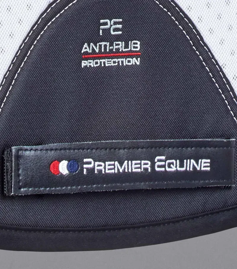 Premier Equine Close Contact Airtechnology Shockproof Wool GP/Jump Square in White/Black-4