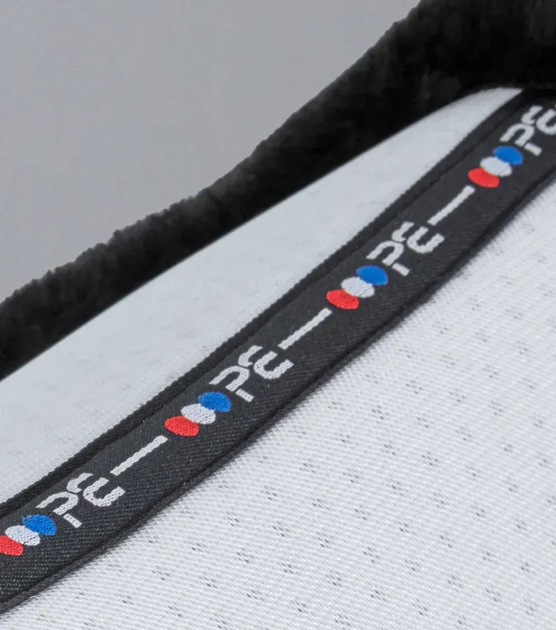 Premier Equine Close Contact Airtechnology Shockproof Wool GP/Jump Square in White/Black-5