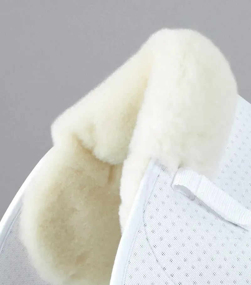 Premier Equine Close Contact Airtechnology Shockproof Wool GP/Jump Square in White/Natural-2