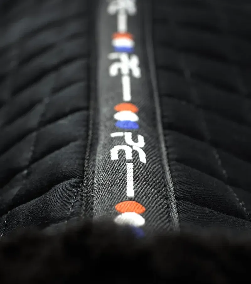 Premier Equine Close Contact Merino Wool European Dressage Square in Black/Black-3