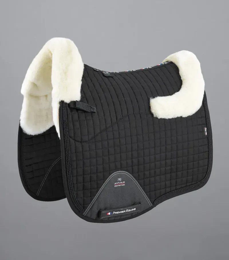 Premier Equine Close Contact Merino Wool European Dressage Square in Black/Natural