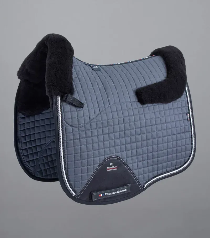 Premier Equine Close Contact Merino Wool European Dressage Square in Grey/Black