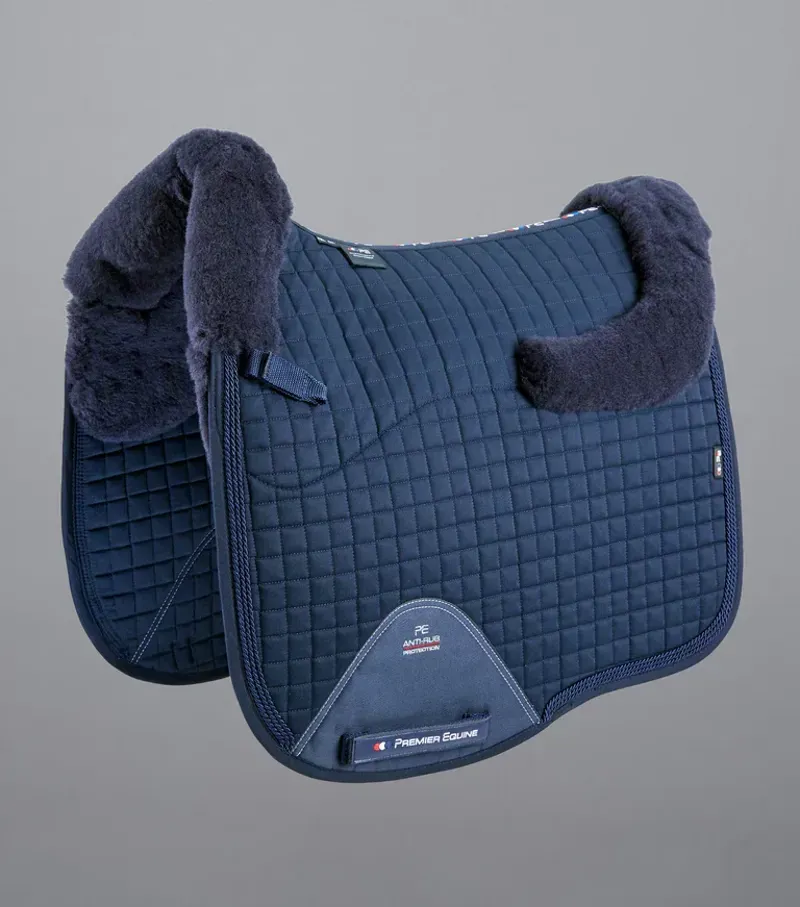 Premier Equine Close Contact Merino Wool European Dressage Square in Navy/Navy