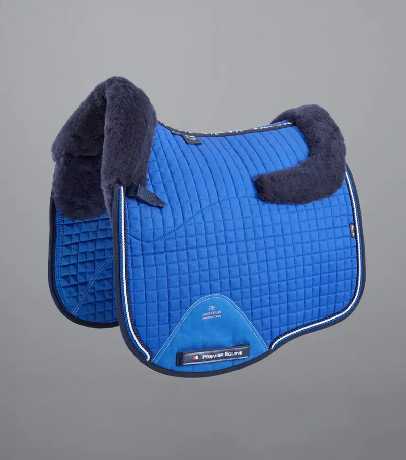 Premier Equine Close Contact Merino Wool European Dressage Square in Royal Blue/Navy
