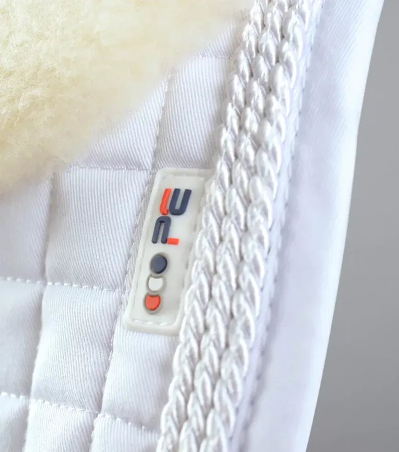 Premier Equine Close Contact Merino Wool European Dressage Square in White/Natural-3