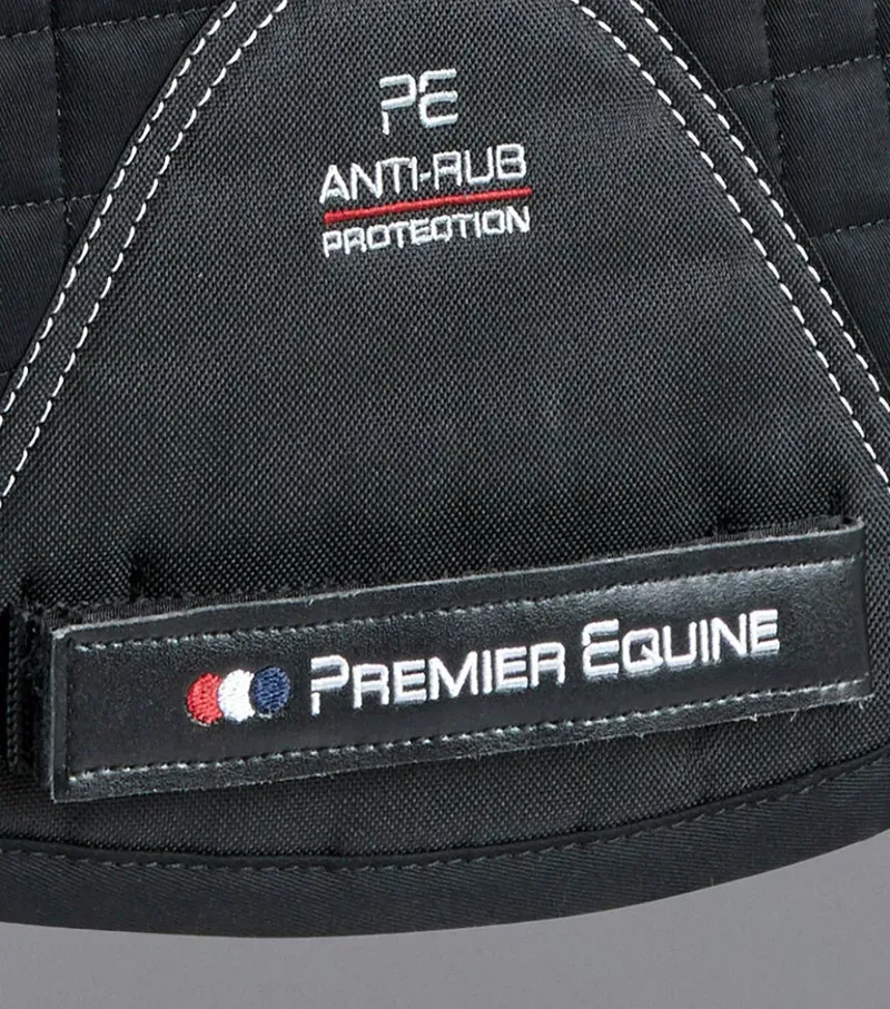 Premier Equine Close Contact Merino Wool European GP/Jump Square in Black/Black-4
