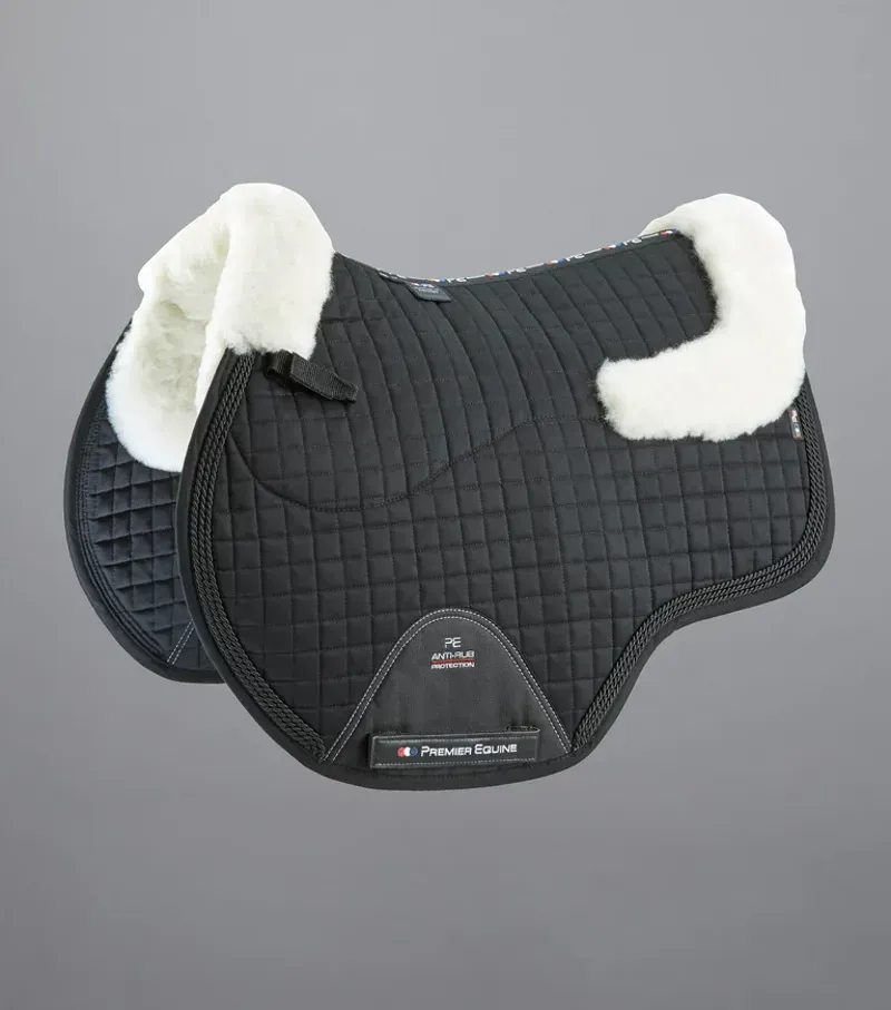 Premier Equine Close Contact Merino Wool European GP/Jump Square in Black/Natural
