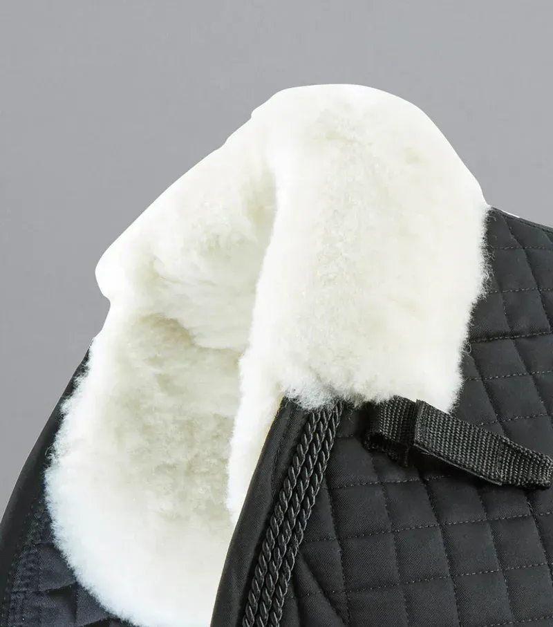 Premier Equine Close Contact Merino Wool European GP/Jump Square in Black/Natural-2