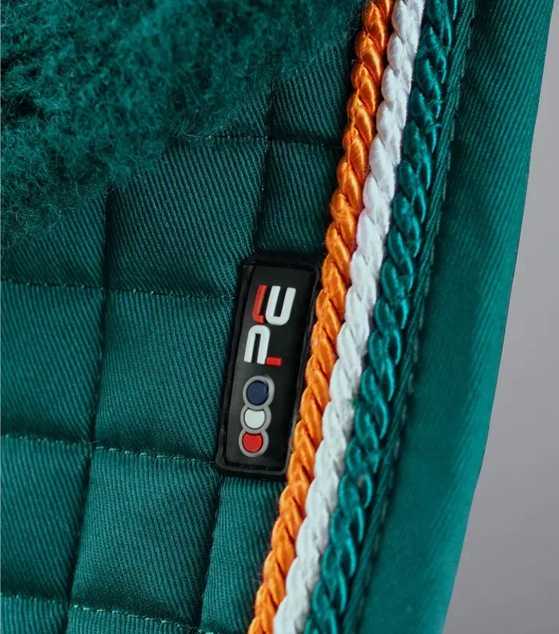 Premier Equine Close Contact Merino Wool European GP/Jump Square in Green/Green-1