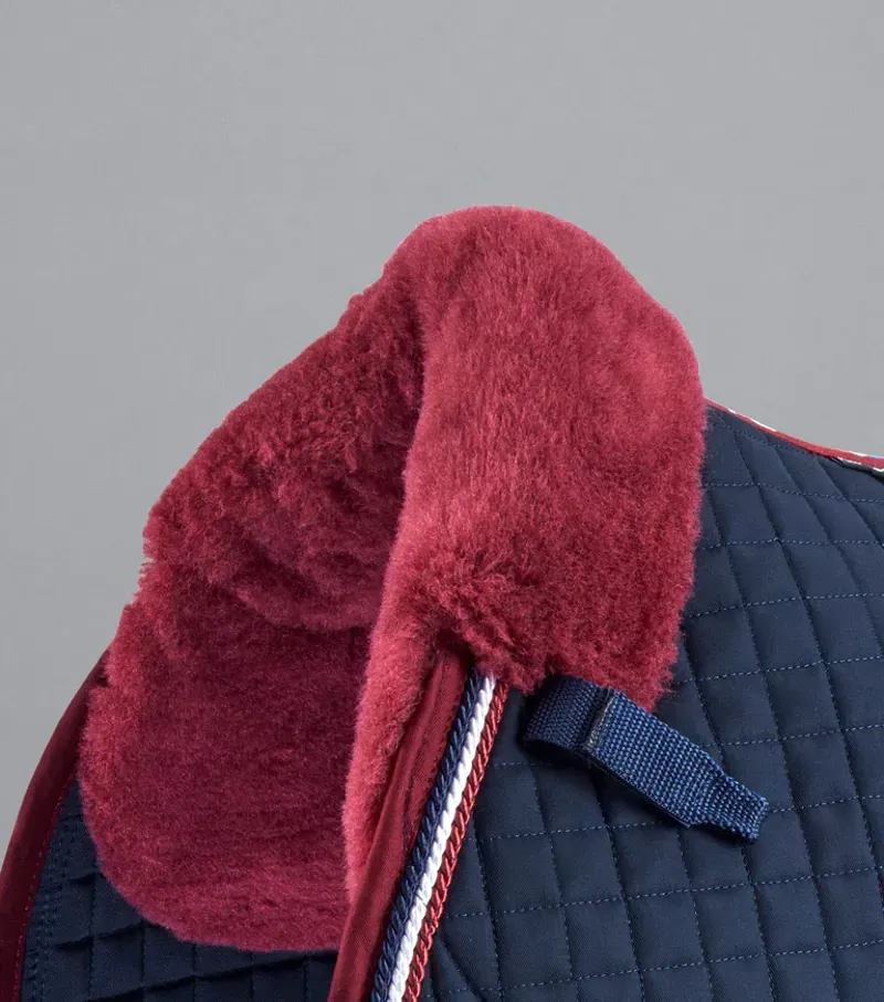 Premier Equine Close Contact Merino Wool European GP/Jump Square in Navy/Burgundy-2