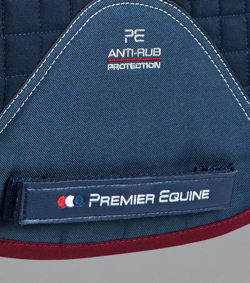 Premier Equine Close Contact Merino Wool European GP/Jump Square in Navy/Burgundy-4