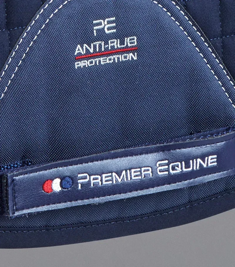 Premier Equine Close Contact Merino Wool European GP/Jump Square in Navy/Natural-4
