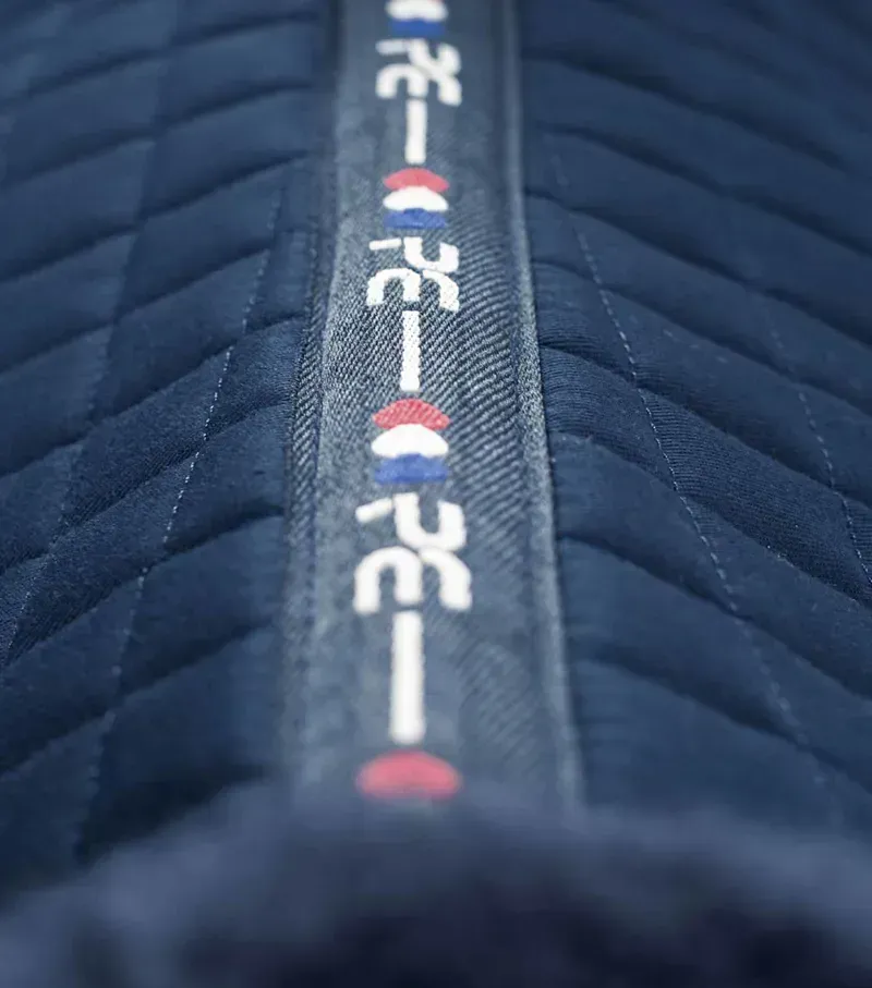 Premier Equine Close Contact Merino Wool European GP/Jump Square in Navy/Navy-5