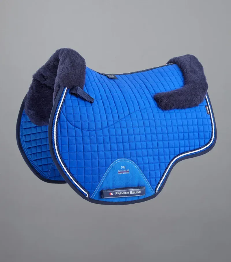 Premier Equine Close Contact Merino Wool European GP/Jump Square in Royal Blue/Navy