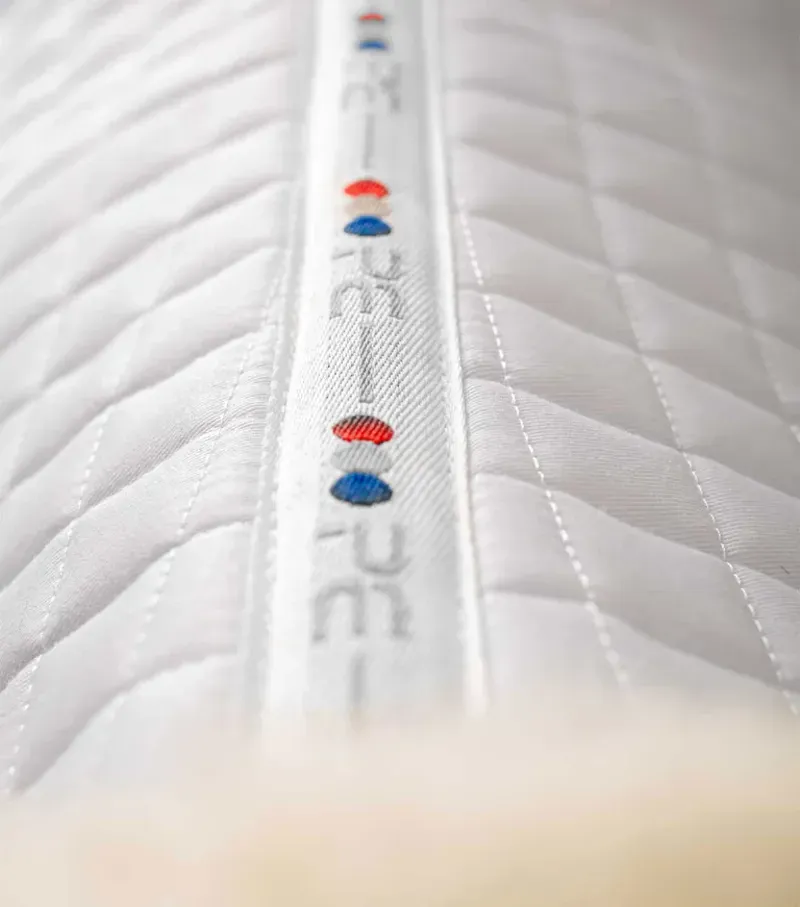 Premier Equine Close Contact Merino Wool European Dressage Square in White/Natural-4