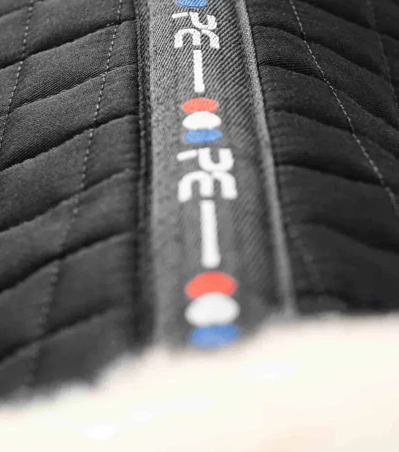 Premier Equine Close Contact Merino Wool European Dressage Square in Black/Natural-3
