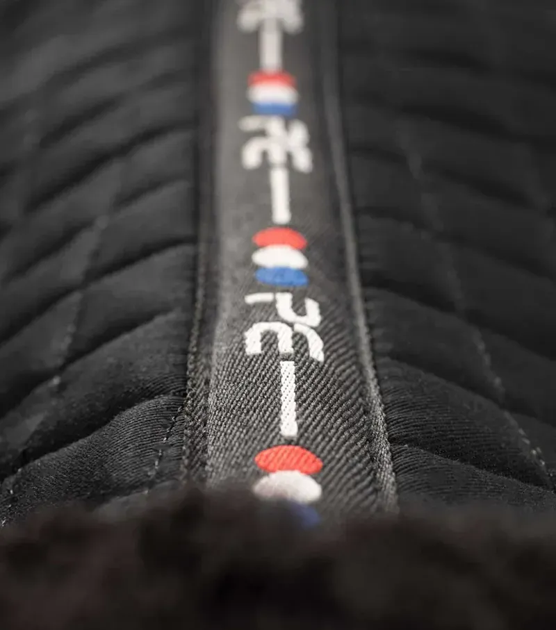 Premier Equine Close Contact Merino Wool European GP/Jump Square in Black/Black-5