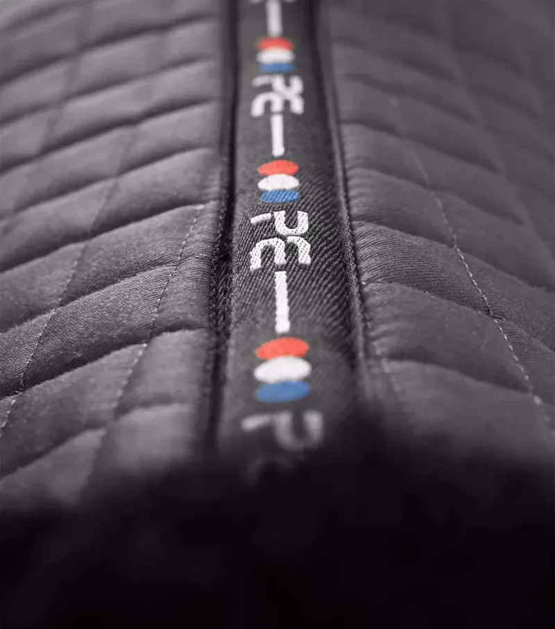 Premier Equine Close Contact Merino Wool European GP/Jump Square in Grey/Black-5