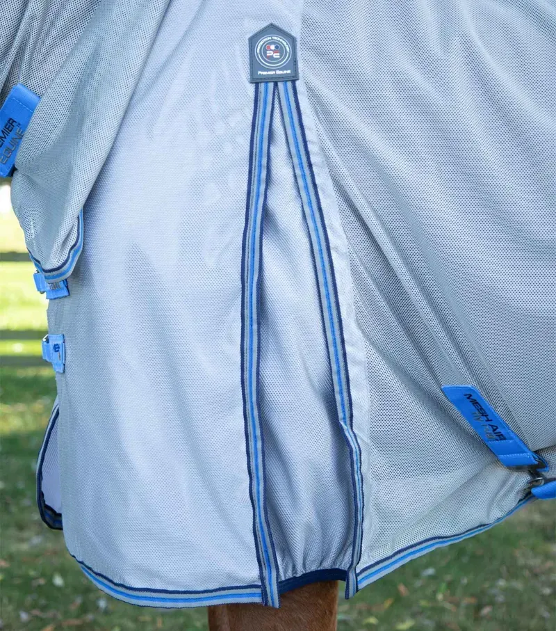 Premier Equine Combo Mesh Air Fly Rug With Surcingles in Blue-3