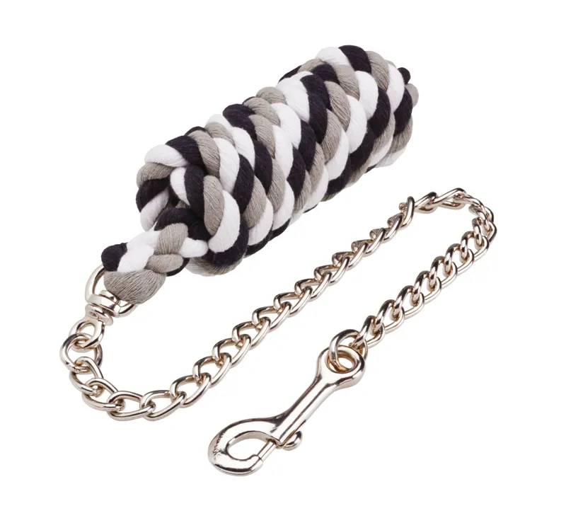 Cottage Craft Deluxe Lead Rope With Chain in Black