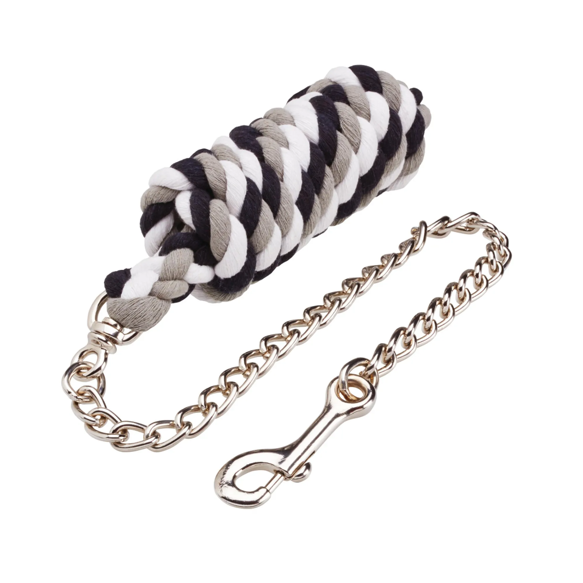 Cottage Rope High Performance Rope Cottage Craft Deluxe Lead Rope With Chain in Black