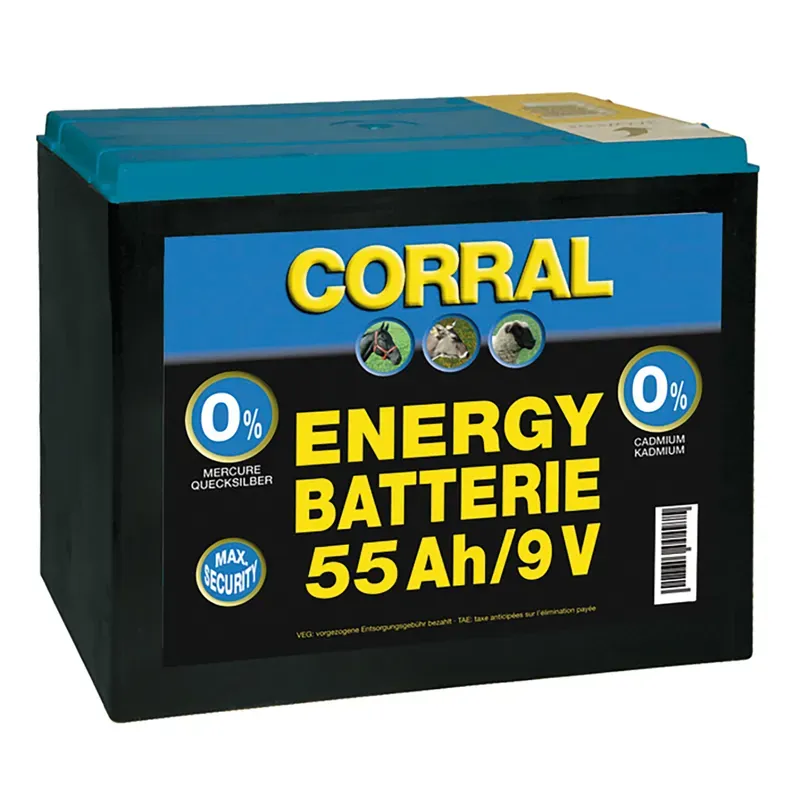 Corral 55Ah 9v Zinc-Carbon Dry Battery in Black