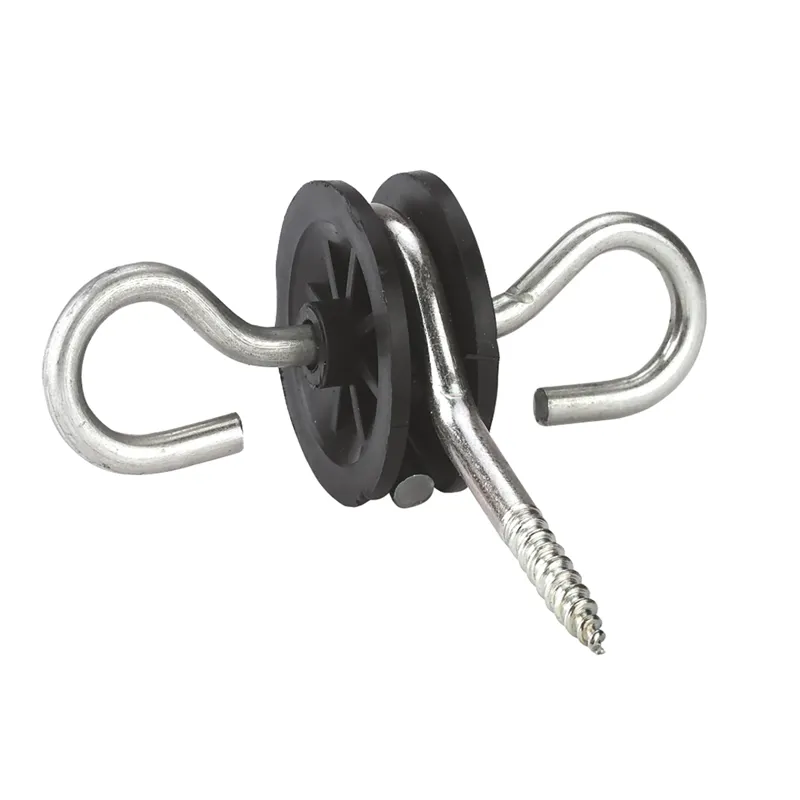 Corral 6 Pack Double Loop Insulator Wood Screw in Black