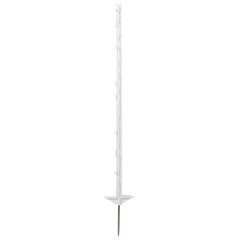 Corral 125cm Plastic Posts w/Steel Point and Double Step-In in White