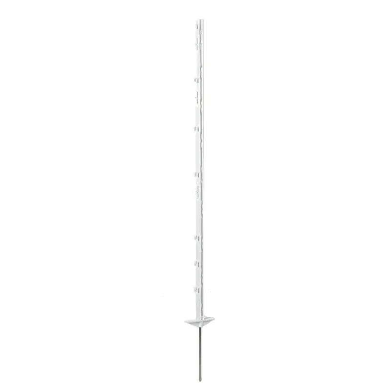 Corral 156cm Plastic Posts w/Steel Point and Double Step-In in White