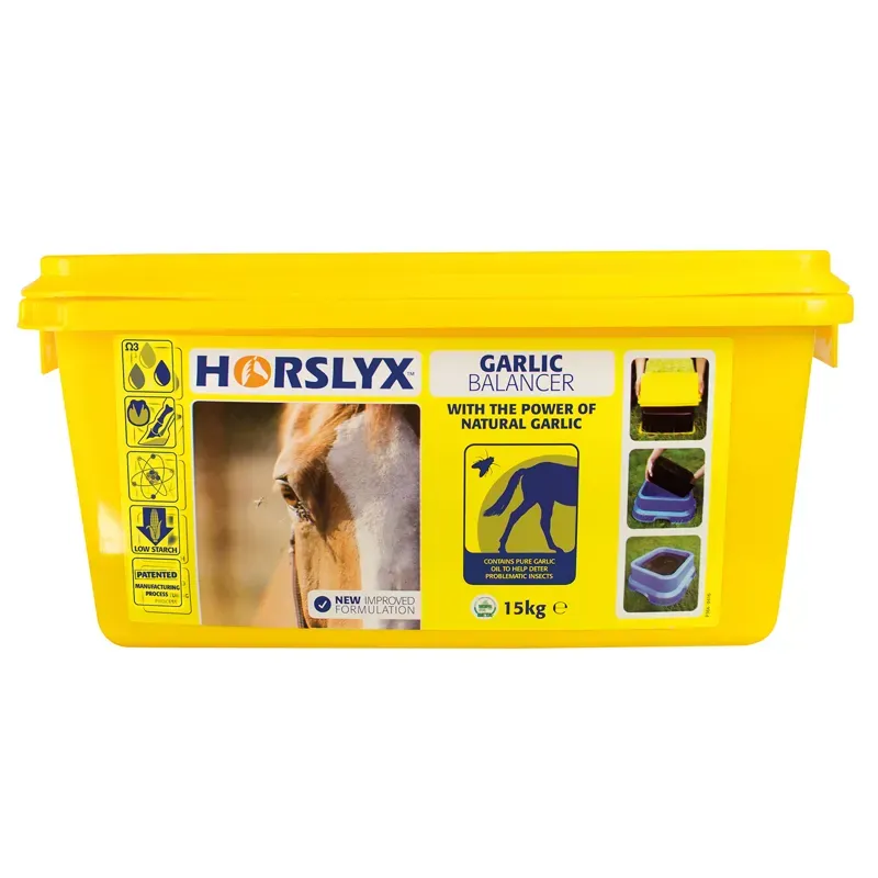 Horslyx 15kg Garlic Balancer Lick in Yellow