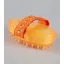 Premier Equine Curry Comb With Integrated Sponge in Orange Amber