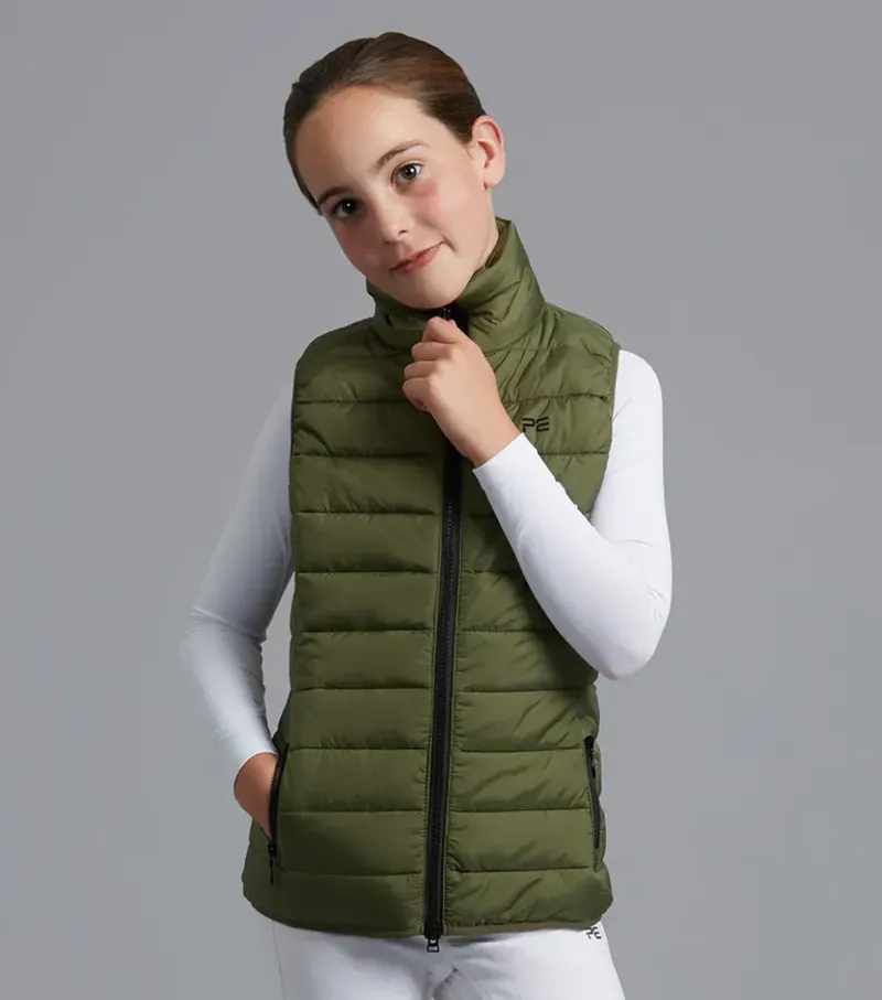 Premier Equine Junior Dante Gilet in Olive