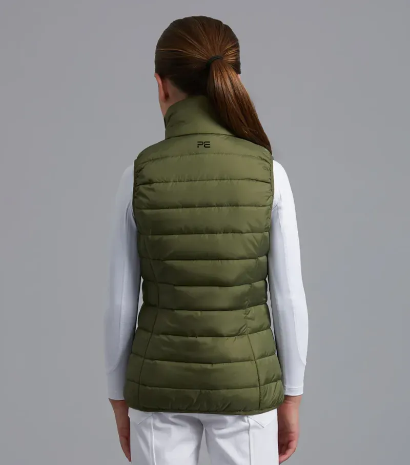 Premier Equine Junior Dante Gilet in Olive-2