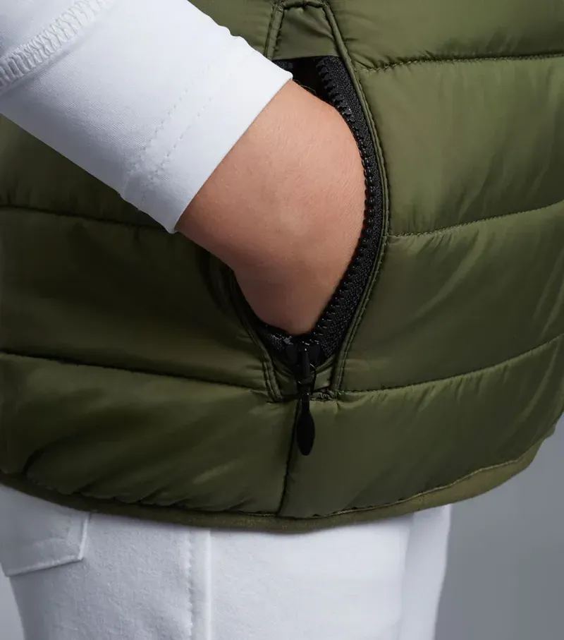 Premier Equine Junior Dante Gilet in Olive-5