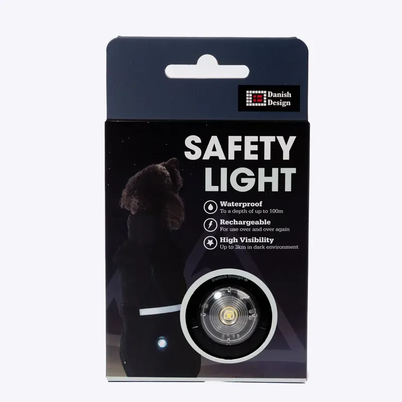 Danish Design Dog Coat Safety Light in Black-1