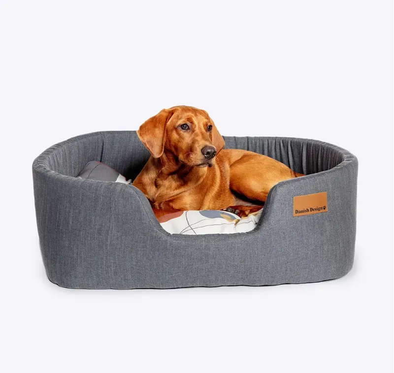 Danish Design Large Colour Block Deluxe Slumber Bed in Grey/Multi-2